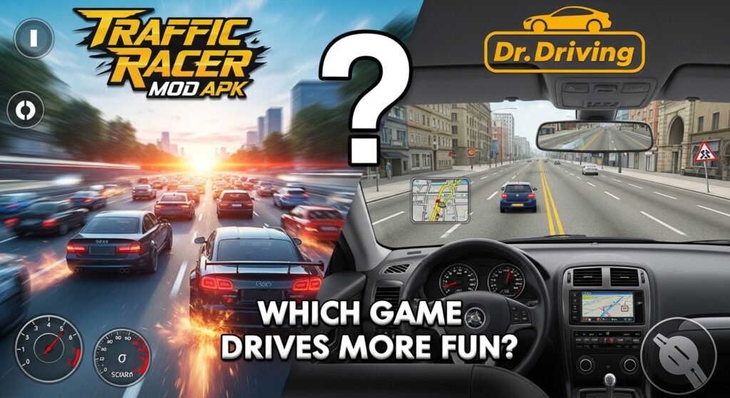 Traffic Racer MOD APK vs Dr Driving