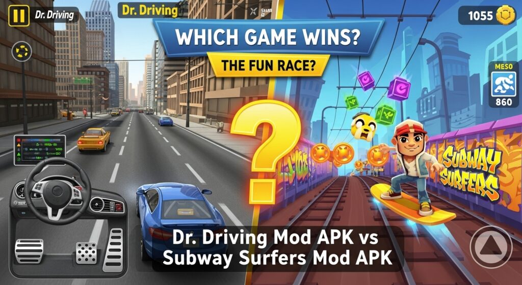 Dr Driving Mod APK vs Subway Surfers Mod APK