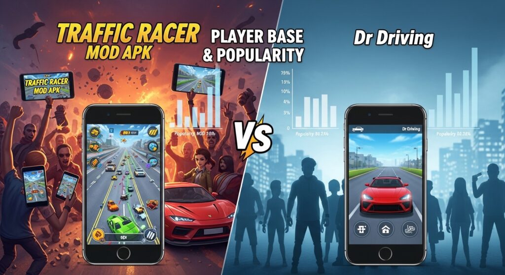 Traffic Racer MOD APK vs Dr Driving